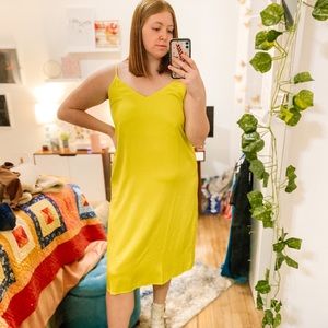 Lime Green MIDI Dress